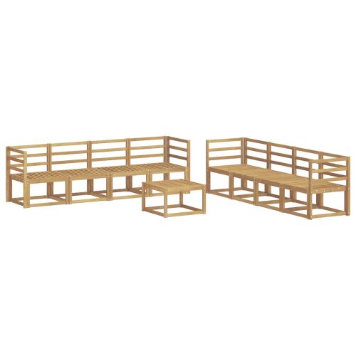 Комплект дивани за открито 9 pcs Бяло 59 x 59 x 37 см