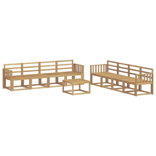 Комплект дивани за открито 9 pcs Бяло 59 x 59 x 37 см