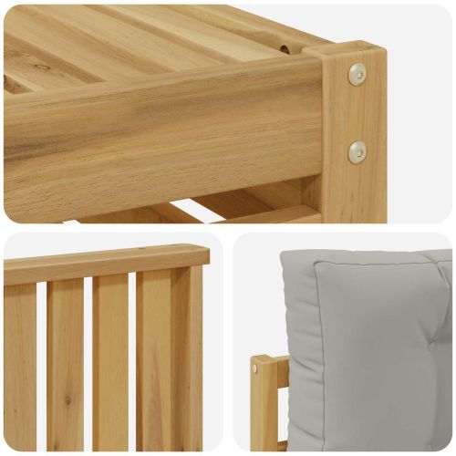 Комплект дивани за открито 7 pcs Бяло и светлосиво