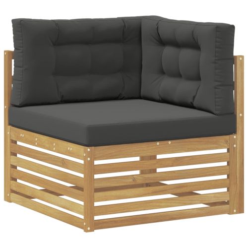 Комплект дивани за открито 7 бр. Бяло и антрацит
