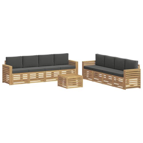 Комплекти дивани 9 pcs Бяло и антрацит 59 x 59 x 37 см