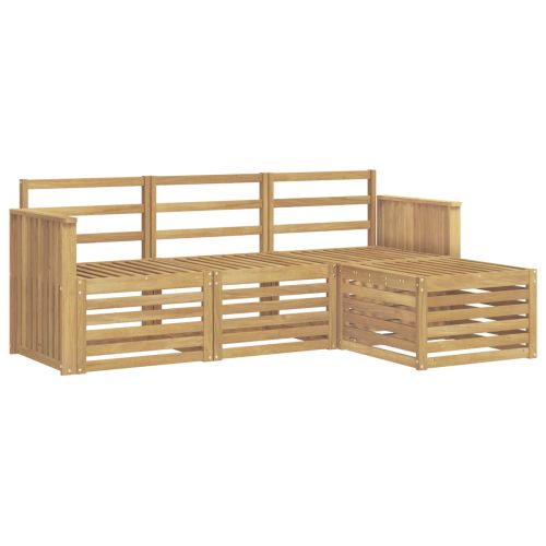 Комплект дивани за открито 4 pcs Бяло 189,5 x 122,5 x 73 см