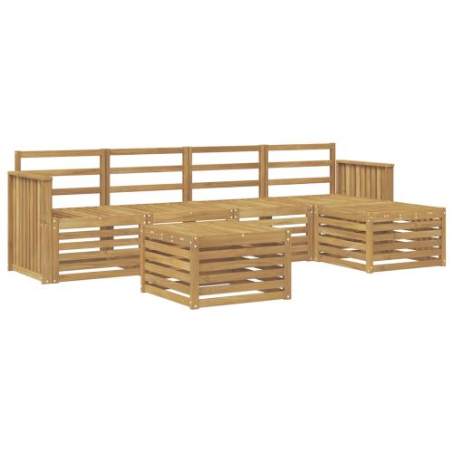 Комплект дивани за открито 6 pcs Бяло 59 x 59 x 37 см