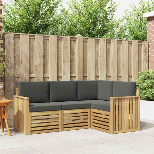 Комплекти дивани 4 pcs Бяло и антрацит 187,5 x 128,5 x 73 см