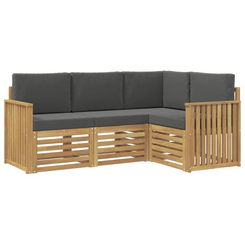 Комплекти дивани 4 pcs Бяло и антрацит 187,5 x 128,5 x 73 см
