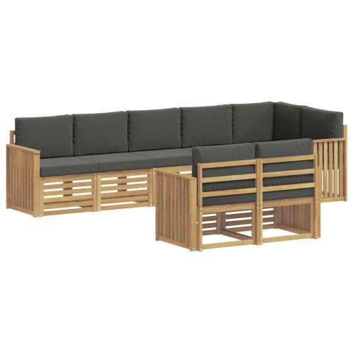 Комплект дивани за открито 8 pcs Бяло и антрацит