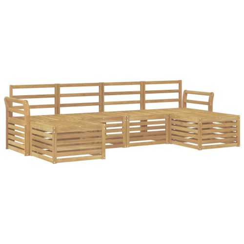 Комплект дивани за открито 6 pcs Бяло 253 x 122,5 x 73 см