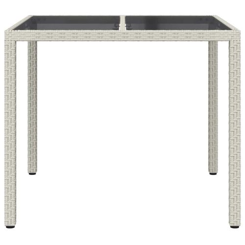 Градинска маса Бяло 90 x 90 x 75 cm полиратан