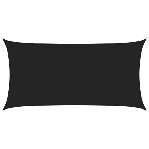 Слънцезащитен плат Черно 2,5 x 6 м HDPE