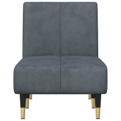 Кушетка, тъмносива, кадифе