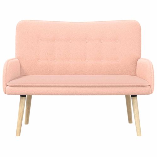 Двуместна софа Розово 115 x 61 x 87 см Букле