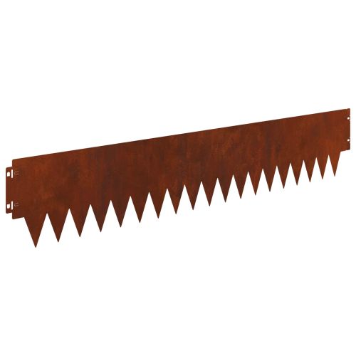 Ограда за трева 20 pcs 103 x 20 см метал Ръждясало
