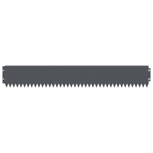 Ограда за трева 10 бр. 103 х 15 см Стомана Антрацит
