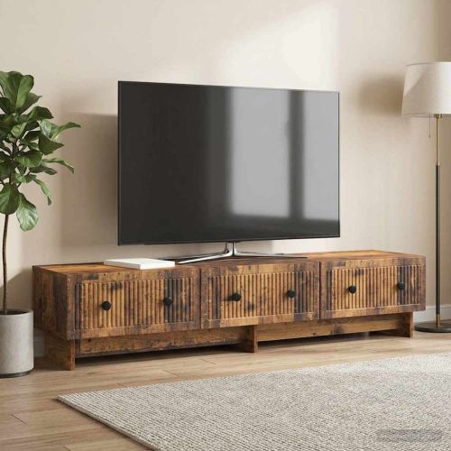ТВ шкаф 147 x 34,5 x 30 см Старо дърво Инженерна дървесина