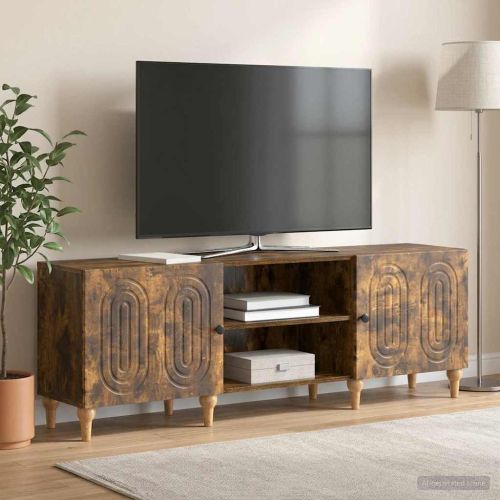 ТВ шкаф Опушен дъб 150 x 31 x 50 см Инженерна дървесина
