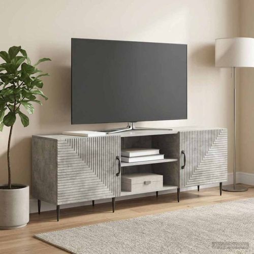 ТВ шкаф 150 x 31 x 50 см Бетонно сиво Инженерна дървесина