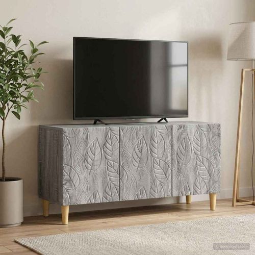ТВ шкаф 99 x 34,5 x 50 см Сив Сонома Инженерна дървесина