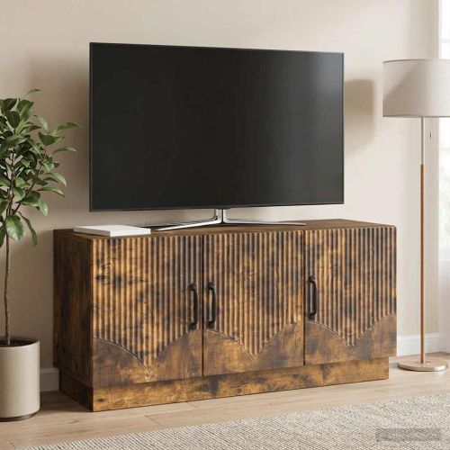 ТВ шкаф Опушен дъб 99 x 34,5 x 47 см Инженерна дървесина