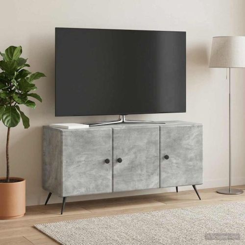 ТВ шкаф Бетонно сиво 99 x 34,5 x 50 см Инженерна дървесина