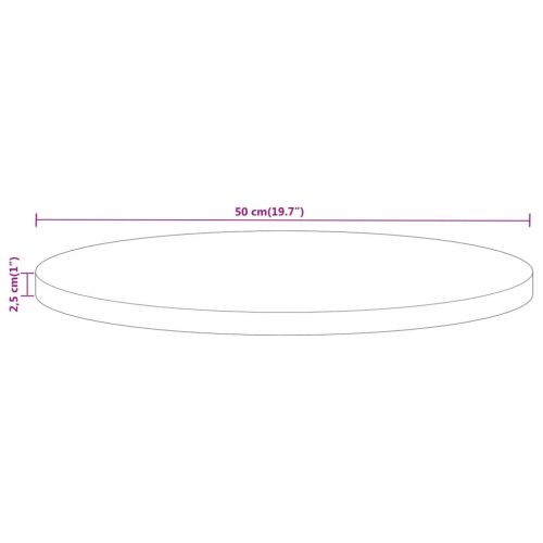 Плот за маса Ø 50x2,5 см кръгло масивно дърво манго