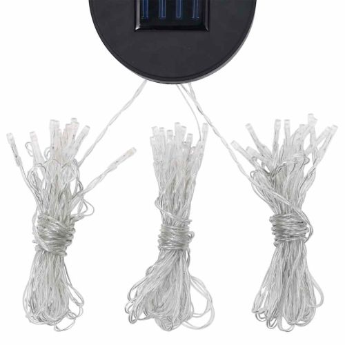 Шатра с LED светещи стрингове, 4х3 м, таупе
