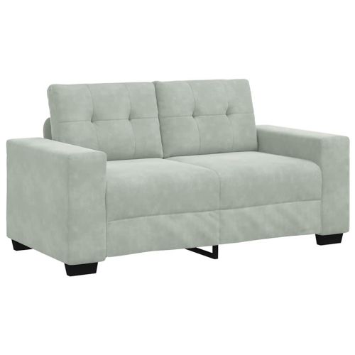Комплект дивани 3 pcs Светлосиво 221 x 80 x 80 см Кадифе