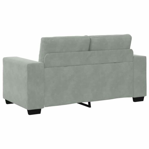 Комплект дивани 3 pcs Светлосиво 221 x 80 x 80 см Кадифе