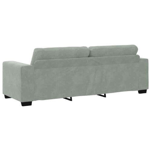Комплект дивани 3 pcs Светлосиво 221 x 80 x 80 см Кадифе