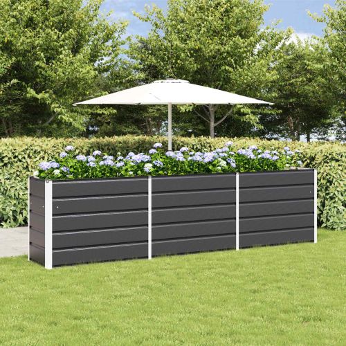Кашпа Антрацит 290 x 50 x 75 см Галванизирана стомана