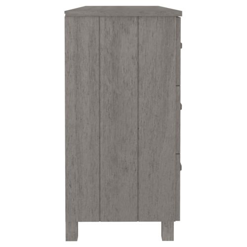 Сайдборд HAMAR, светлосив, 113x40x80 см, борово дърво масив