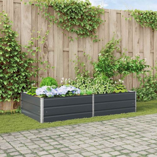 Кашпа Антрацит 195 x 100 x 45 см Галванизирана стомана