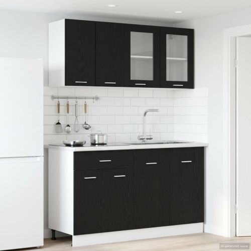 Кухненски единица Lyon 4 pcs Черен дъб Инженерна дървесина