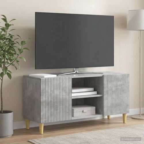 ТВ шкаф Бетонно сиво 102 x 34,5 x 50 см Инженерна дървесина
