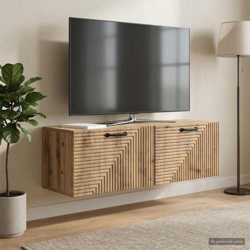 Стенно монтиран ТВ шкаф Дъб артизан 98 x 31 x 30 см
