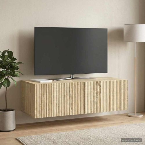 Стенно монтиран ТВ шкаф Дъб сонома 98 x 41 x 30 см