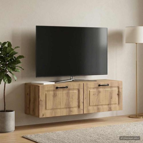 Стенно монтиран ТВ шкаф 98 x 31 x 30 см Дъб артизан