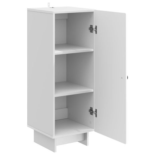 Служебен шкаф Бял гланц 33 x 34,5 x 90 см Инженерна дървесина