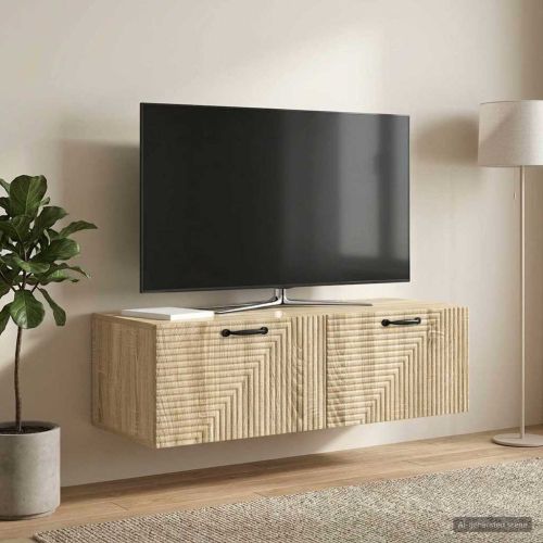 Стенно монтиран ТВ шкаф Дъб сонома 98 x 41 x 30 см