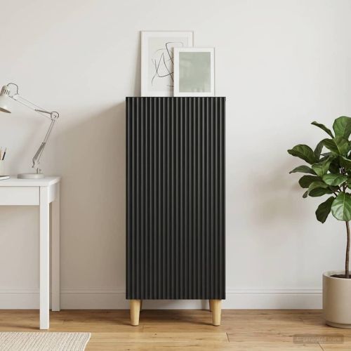 Служебен шкаф Черно 33 x 34,5 x 90 см Инженерна дървесина