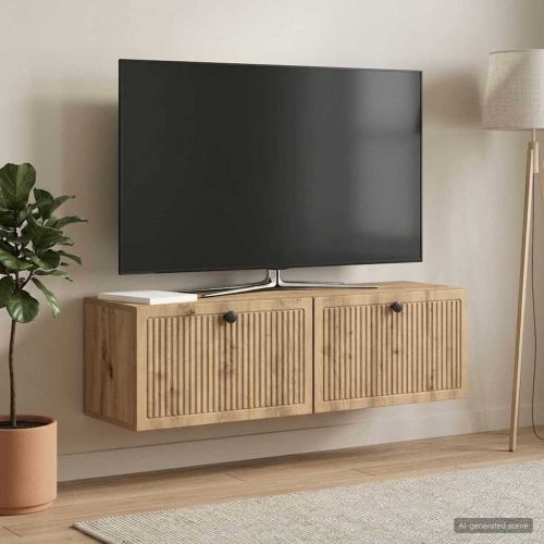 Стенно монтиран ТВ шкаф Дъб артизан 98 x 31 x 30 см