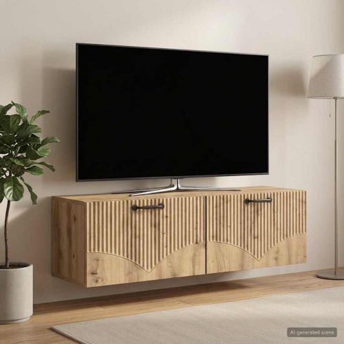 Стенно монтиран ТВ шкаф Дъб артизан 98 x 31 x 30 см
