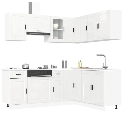 Комплект кухненски шкафове от 11 части Porto, инженерно дърво