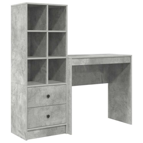 Бюро Циментено сиво 125,5 x 40 x 127 см 2 бр.