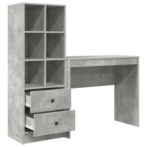 Бюро Циментено сиво 135,5 x 40 x 127 см 2 бр.
