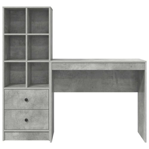 Бюро Циментено сиво 135,5 x 40 x 127 см 2 бр.