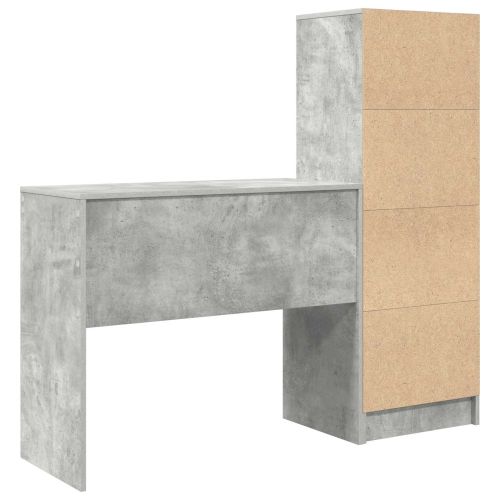 Бюро Циментено сиво 135,5 x 40 x 127 см 2 бр.
