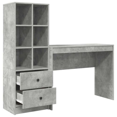 Бюро Циментено сиво 145,5 x 40 x 127 см 2 бр.