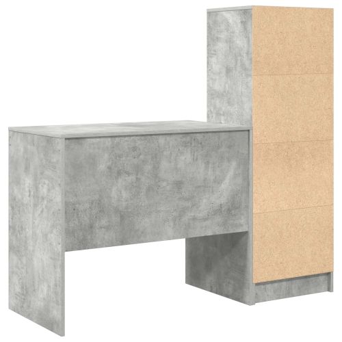 Бюро Циментено сиво 135,5 x 50 x 127 см 2 бр.