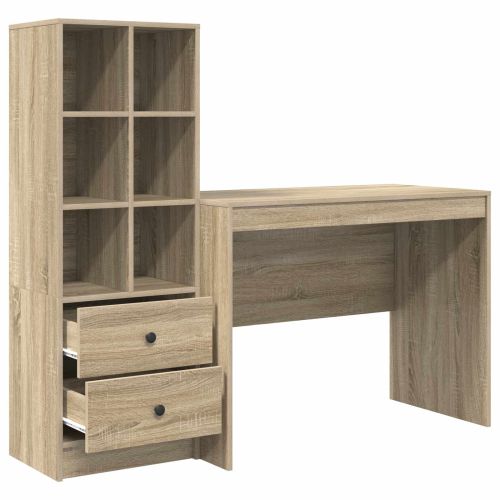 Бюро Сонома дъб 145.5 x 50 x 127 см 2 бр.