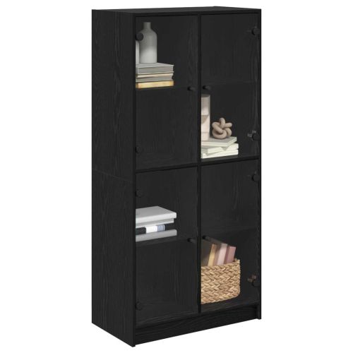 Висок шкаф Черния дъб 68 x 37 x 142 см Инженерна дървесина